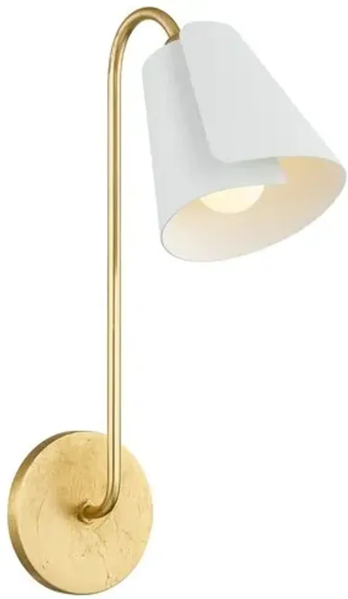 Crew Lily 16.5" Wall Sconce - Gold Leaf/Textured White