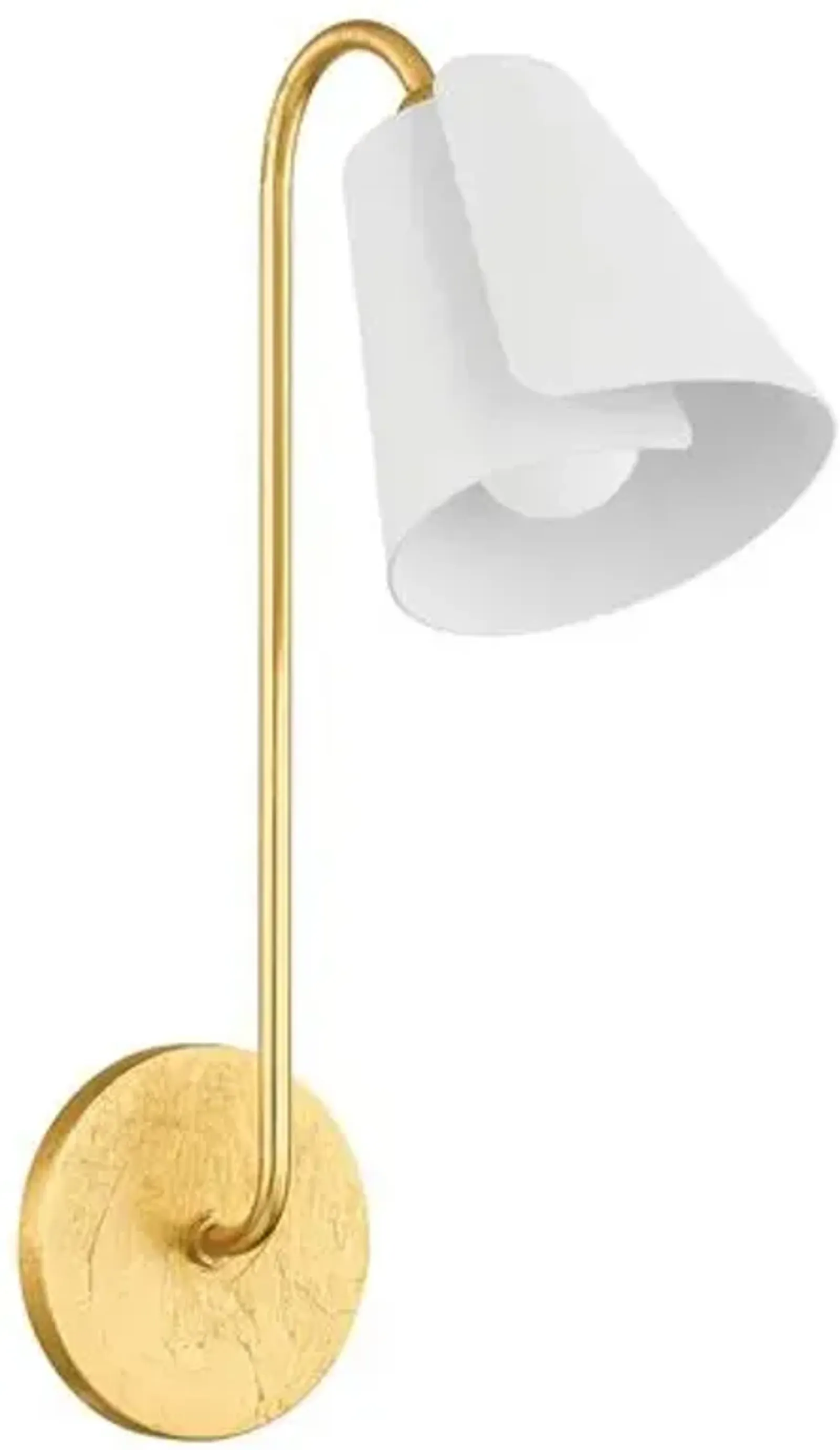 Crew Lily 16.5" Wall Sconce - Gold Leaf/Textured White