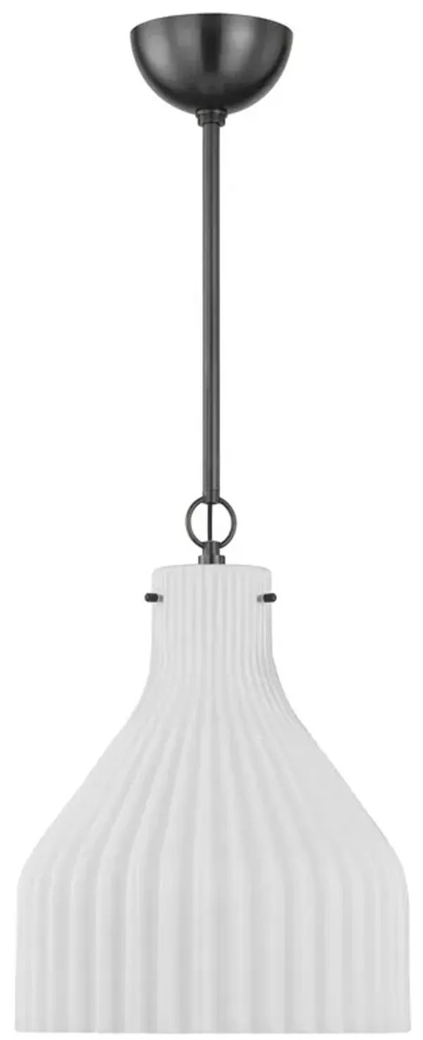 Zuri Fluted Glass Pendant - Brown