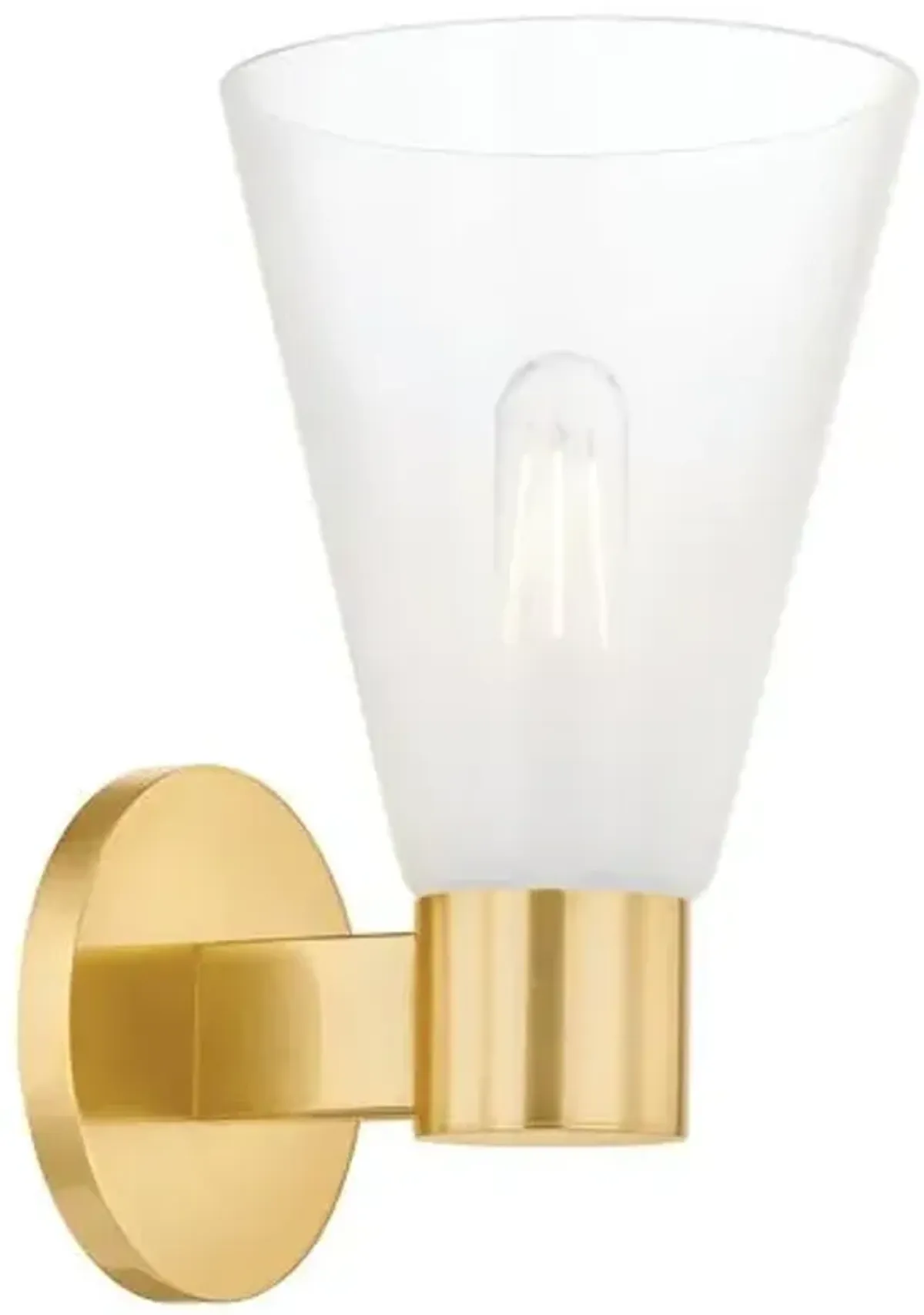 Kira 1-Light Glass Wall Sconce - Gold