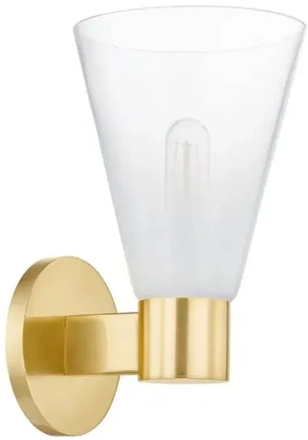 Kira 1-Light Glass Wall Sconce - Gold