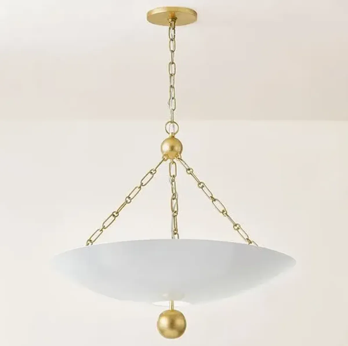 Delaney 21" Pendant - Vintage Gold Leaf/Soft White