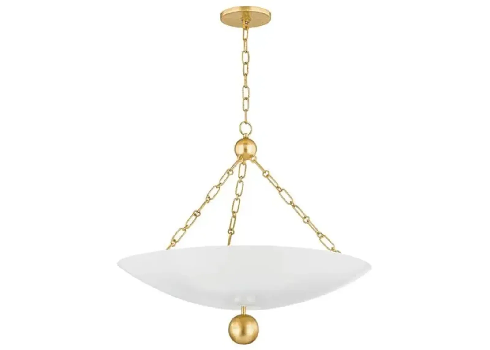 Delaney 21" Pendant - Vintage Gold Leaf/Soft White