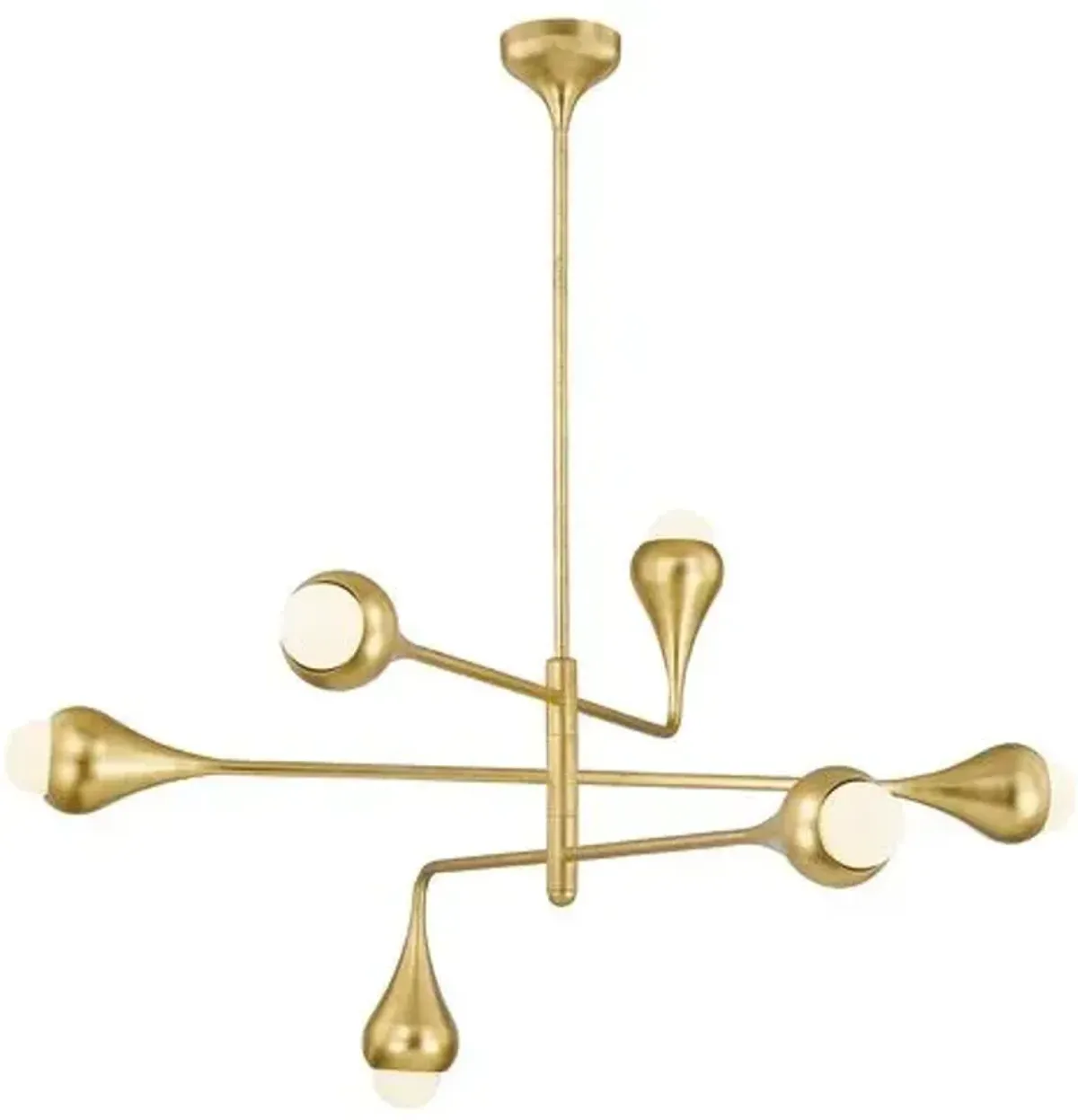 Delta Chandelier - Vintage Gold Leaf