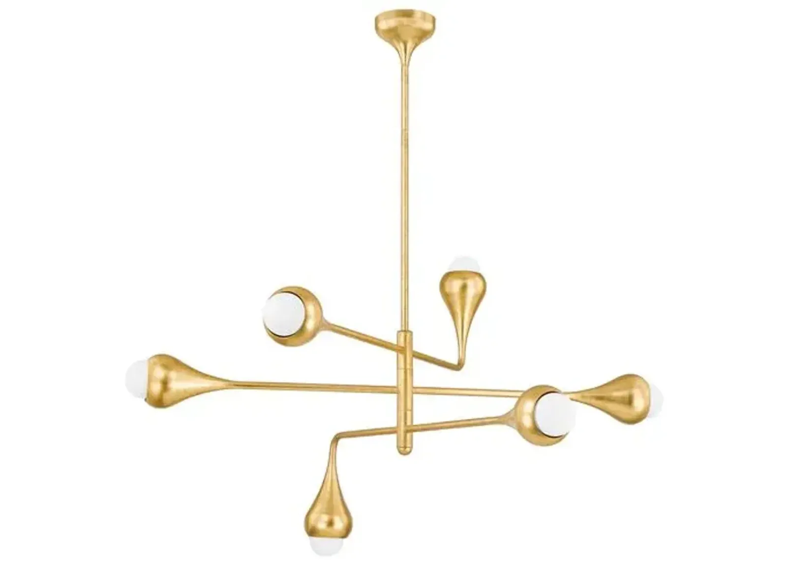 Delta Chandelier - Vintage Gold Leaf