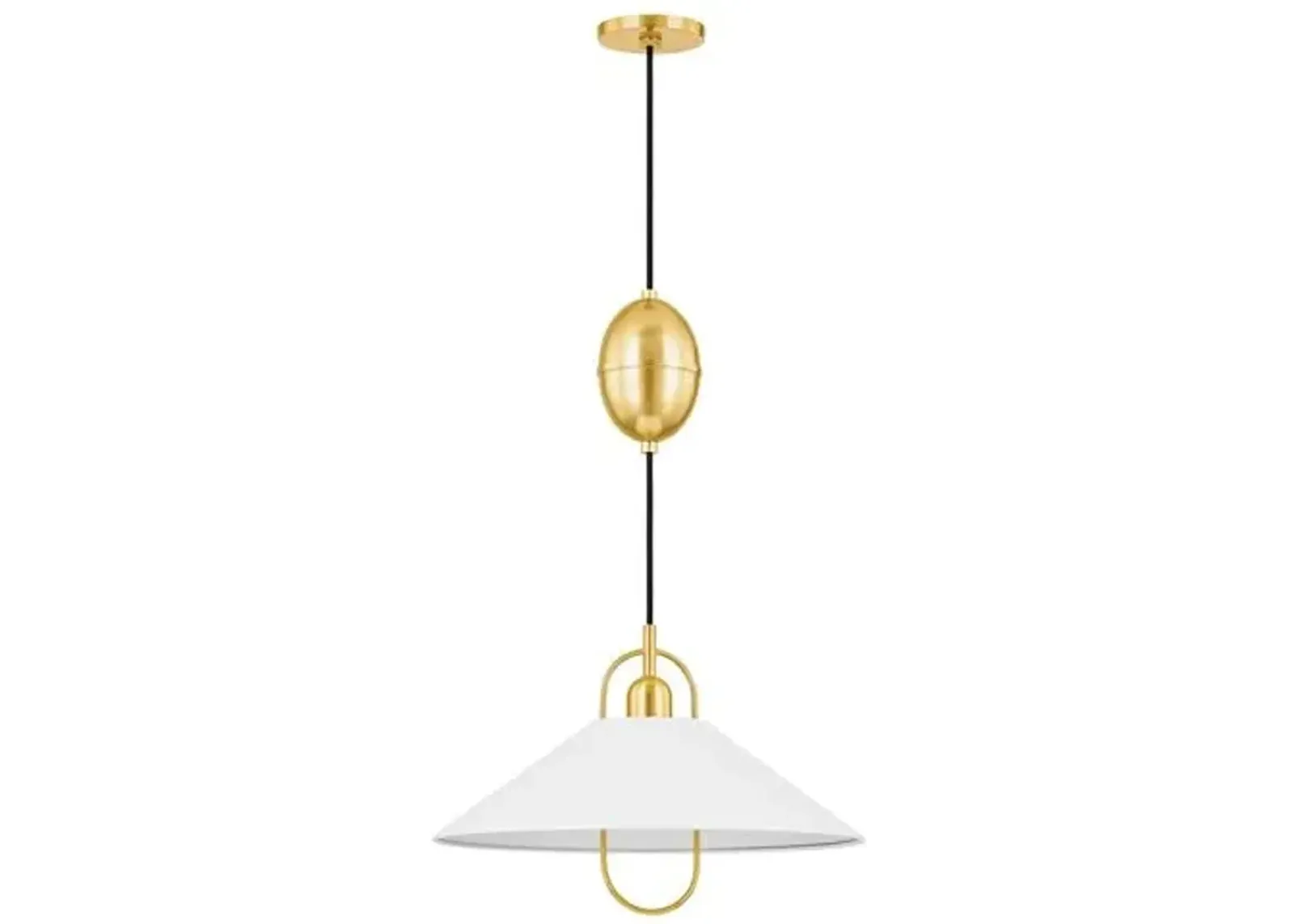 Rory 12" Pendant - White