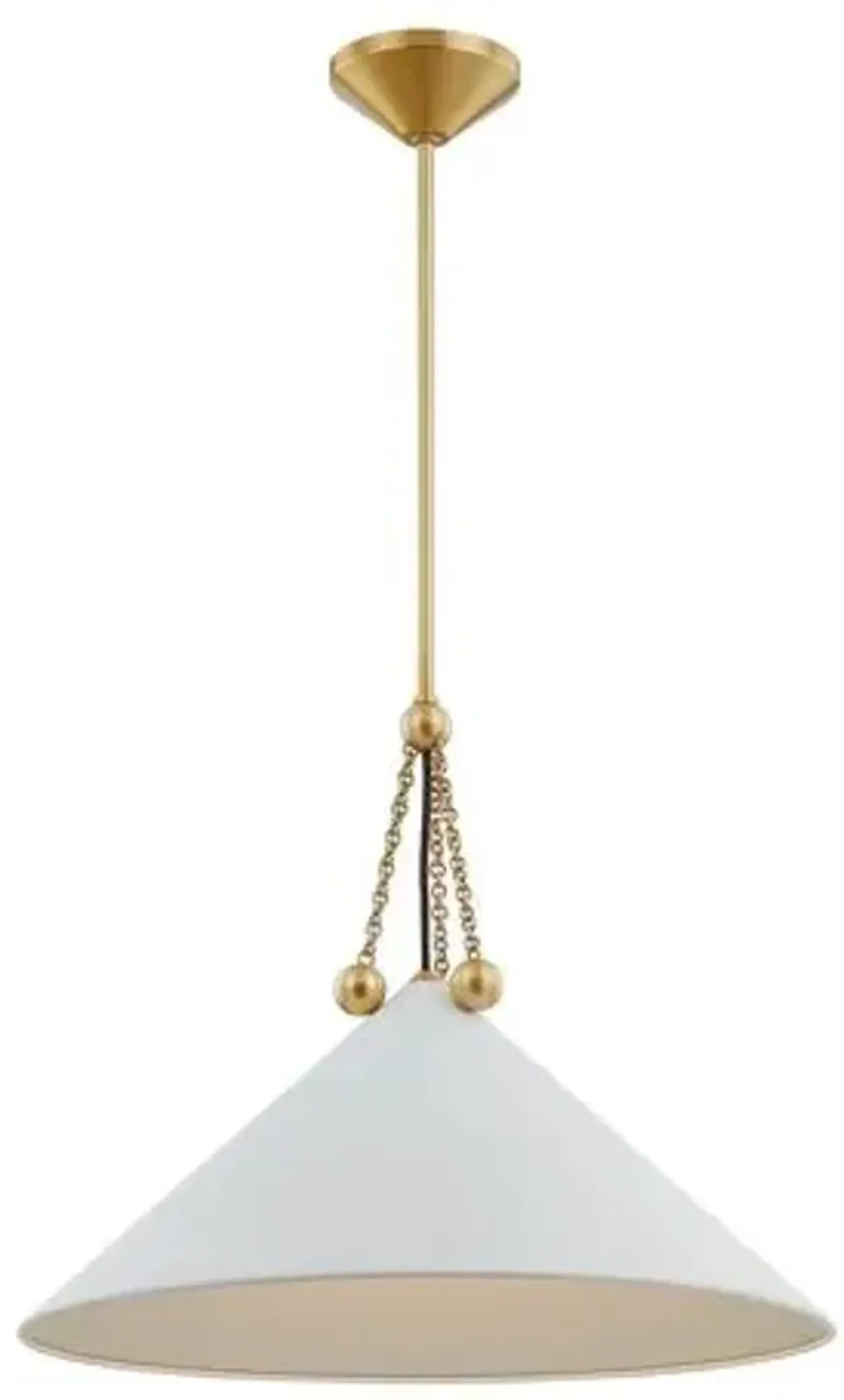 Abril Cone Pendant - White