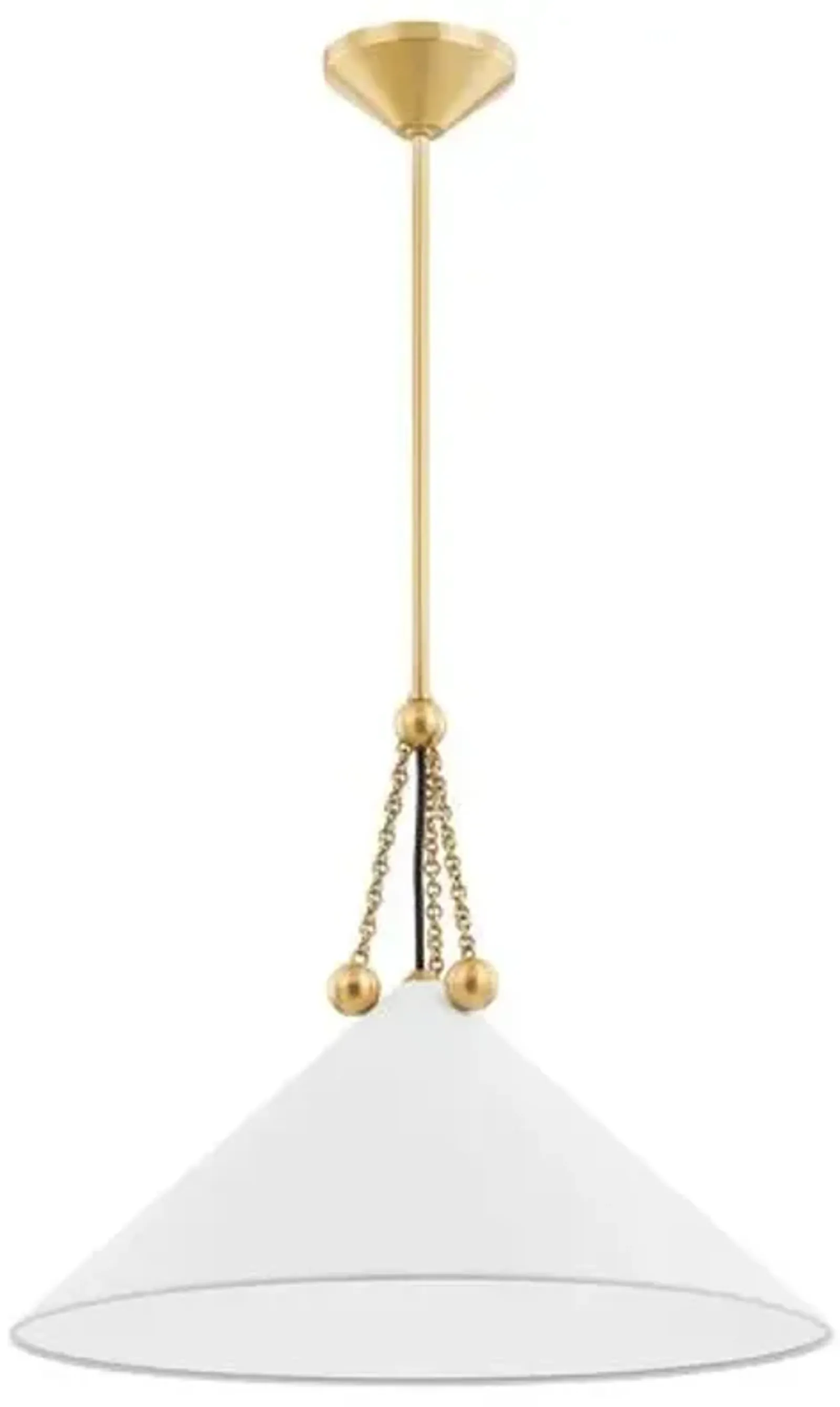 Abril Cone Pendant - White