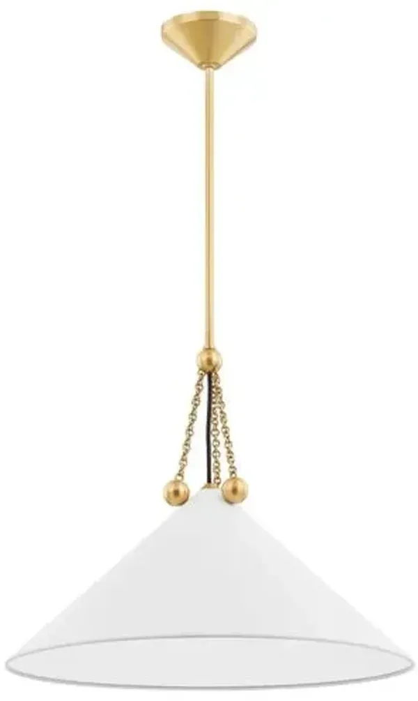 Abril Cone Pendant - White