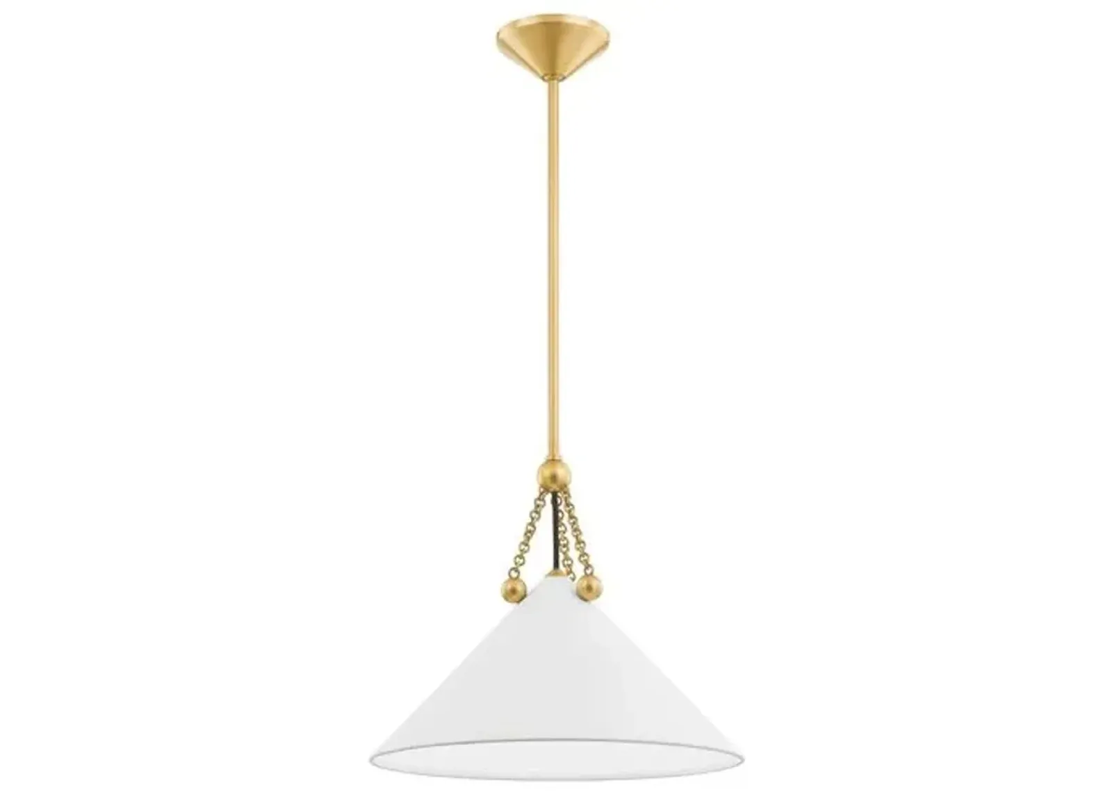 Abril 15" Pendant - White