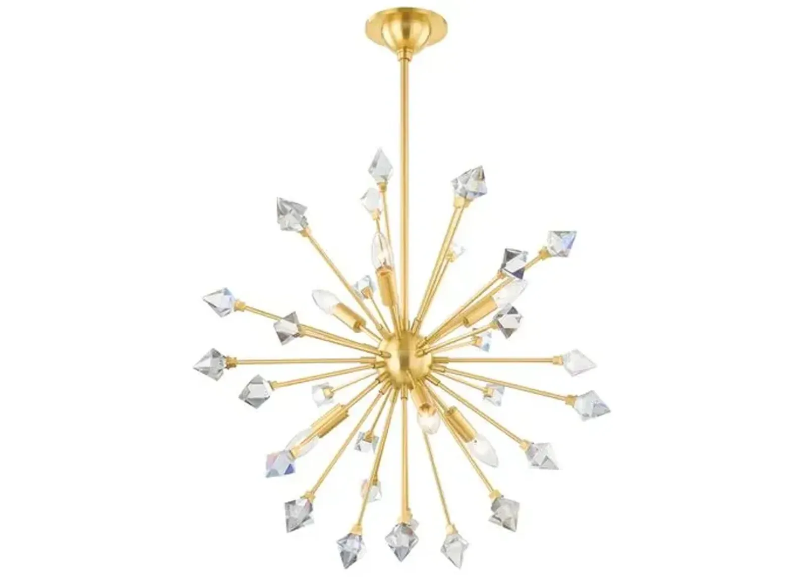 Noa Chandelier - Aged Brass - Gold