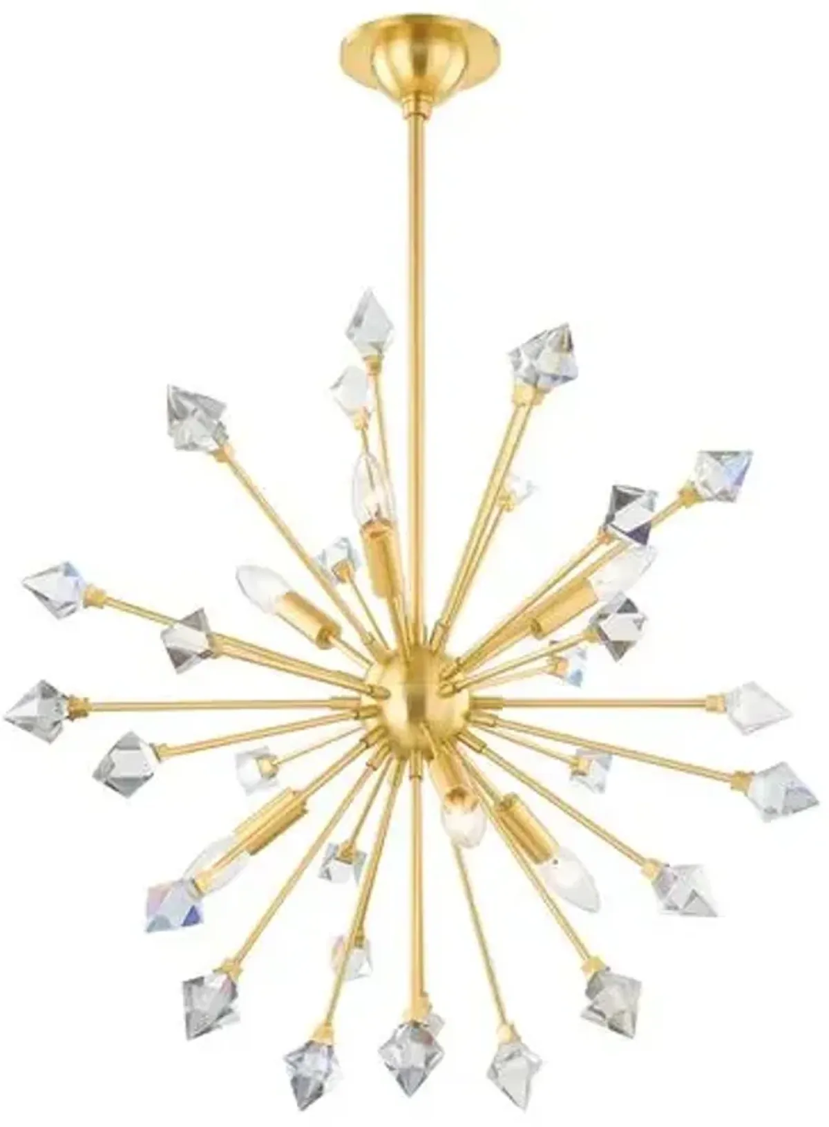 Noa Chandelier - Aged Brass - Gold