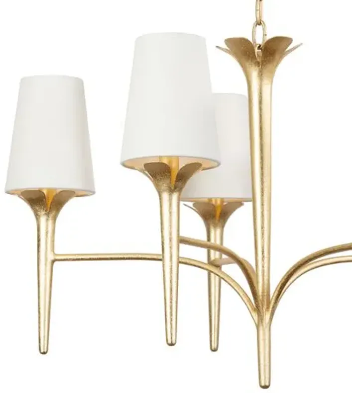 Remy Chandelier - Gold Leaf