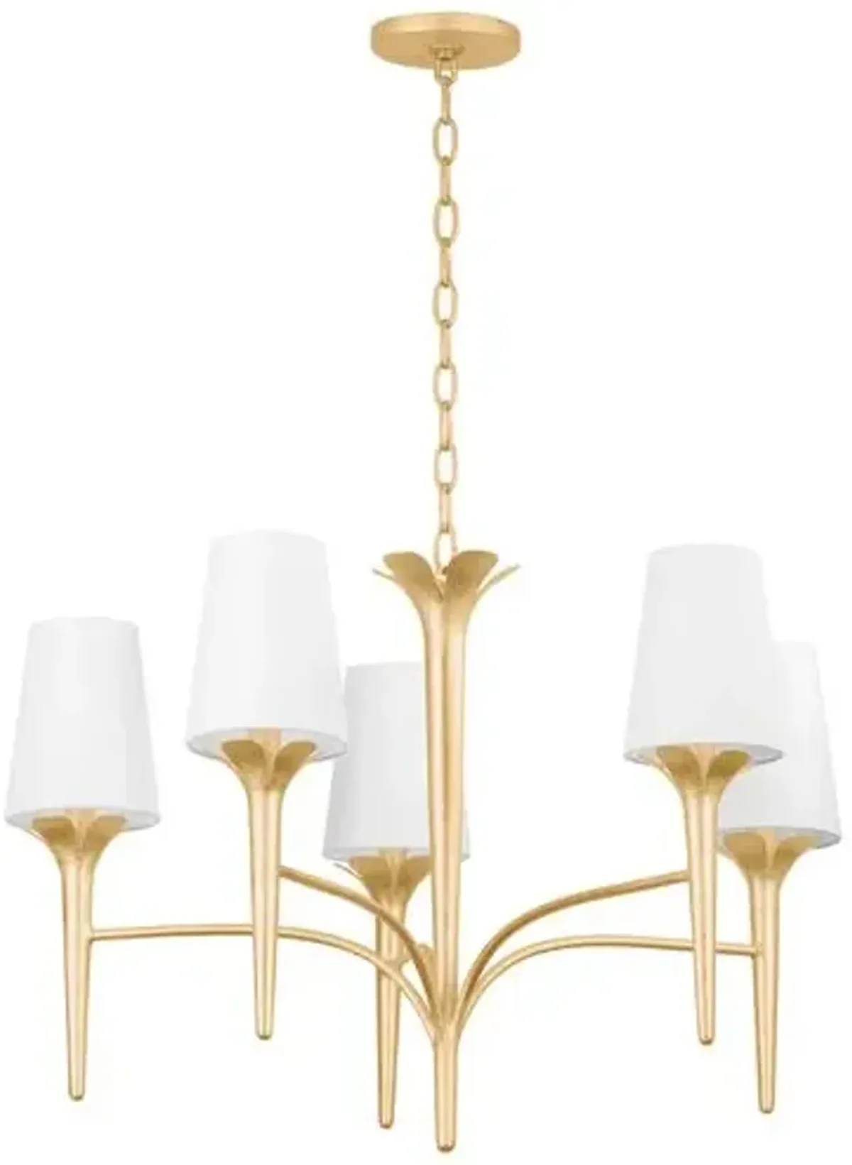 Remy 5-Light Chandelier - Gold Leaf