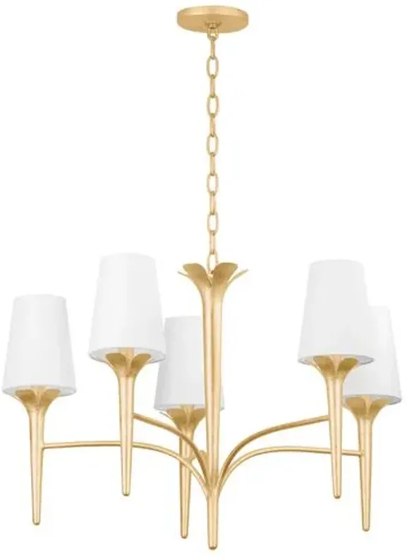 Remy Chandelier - Gold Leaf