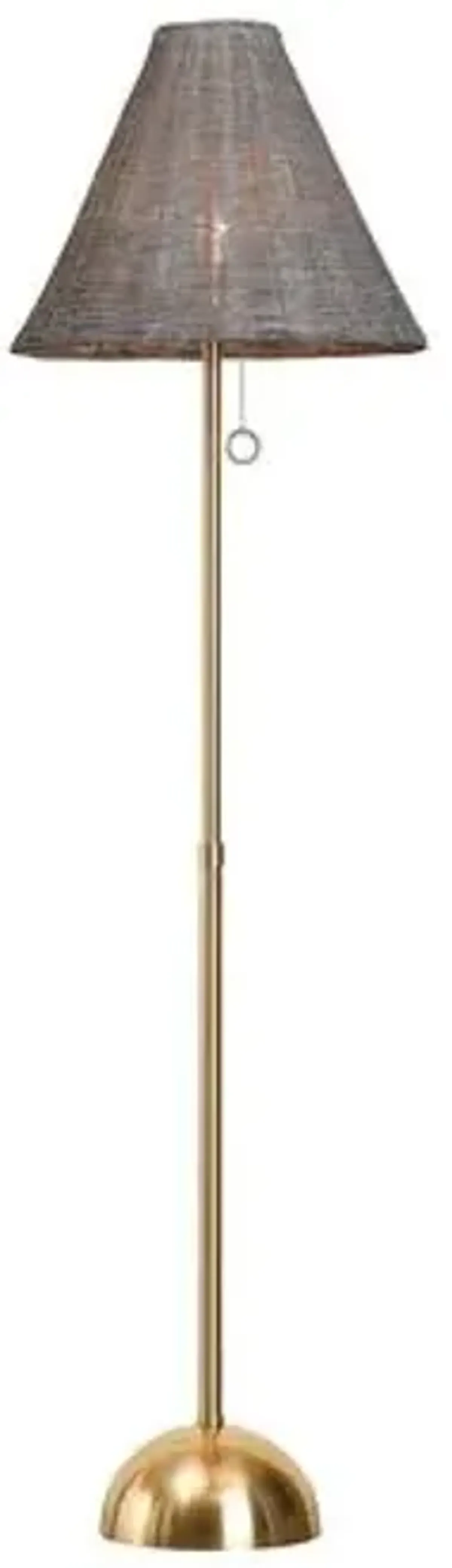 Nia 66.5" Wicker Floor Lamp - Aged Brass