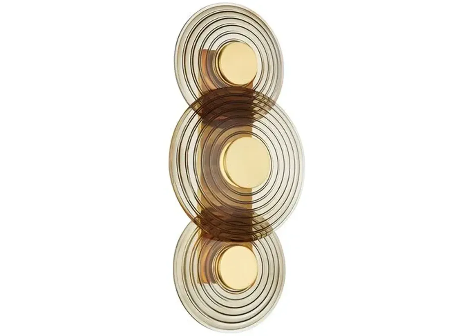 Griston Wall Sconce - Smoke/Aged Brass - Gold