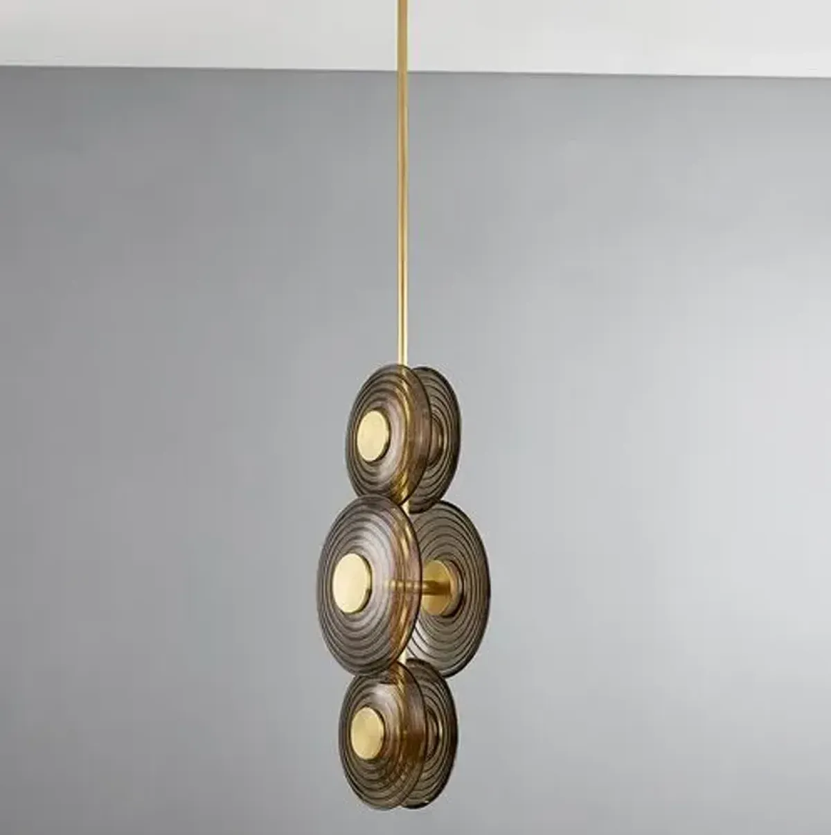 Griston Pendant - Smoke/Aged Brass - Gold