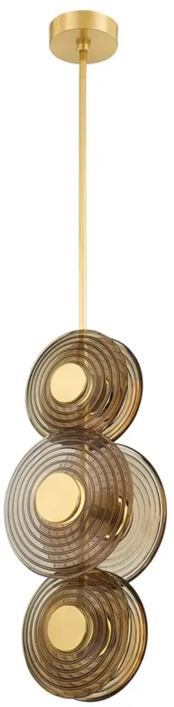 Griston Pendant - Smoke/Aged Brass - Gold
