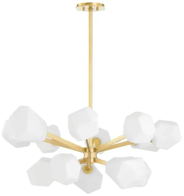 Tring 16" Glass Gem Chandelier