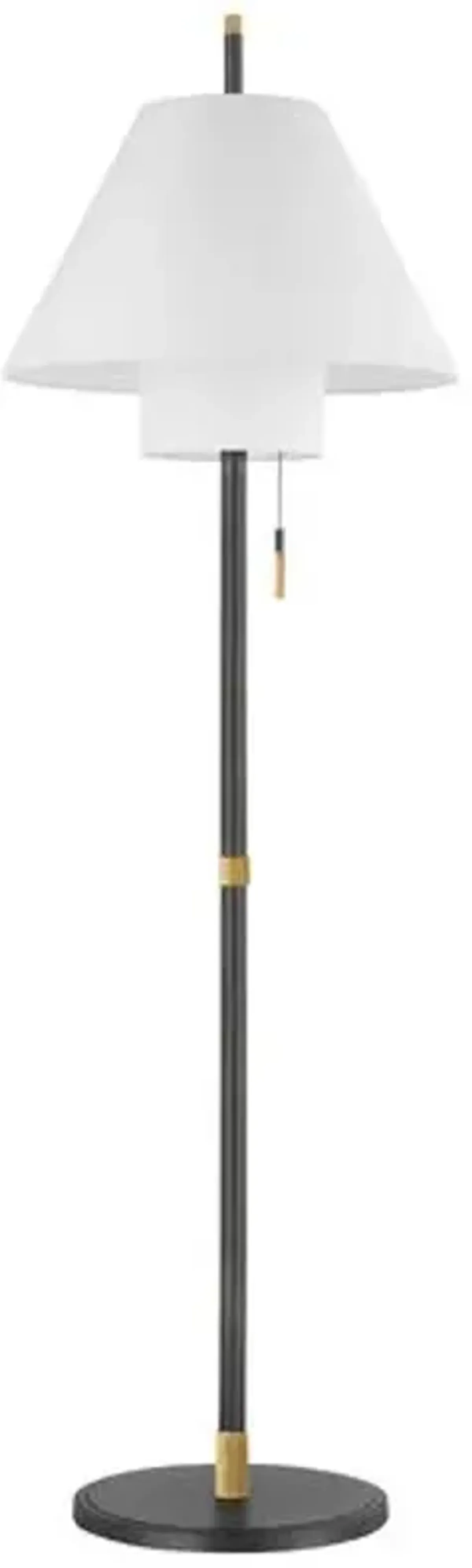 Glenmoore Floor Lamp - Black/Belgian Linen