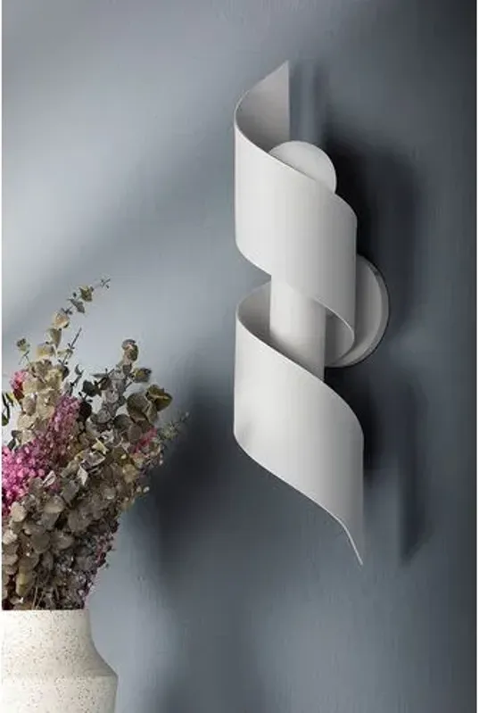 Edie Wall Sconce - Textured White - Tali Roth for Mitzi