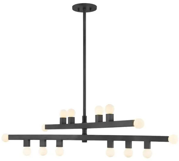 Sutter 10.5" Linear Chandelier - Gray