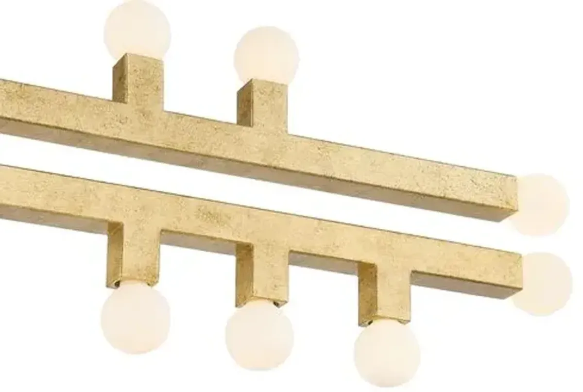 Sutter 10.5" Linear Chandelier - Gold