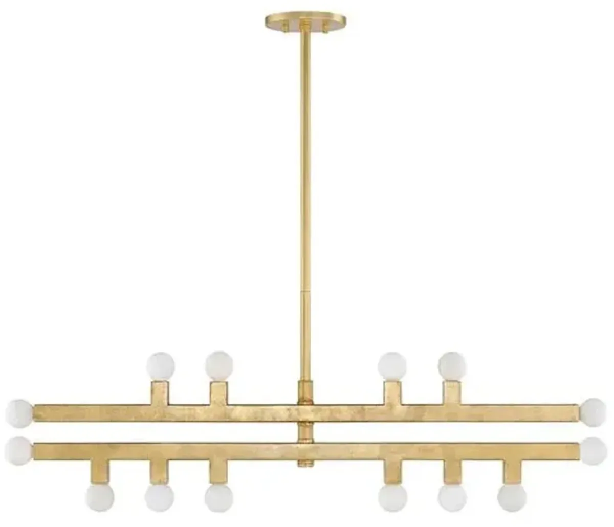 Sutter 10.5" Linear Chandelier - Gold