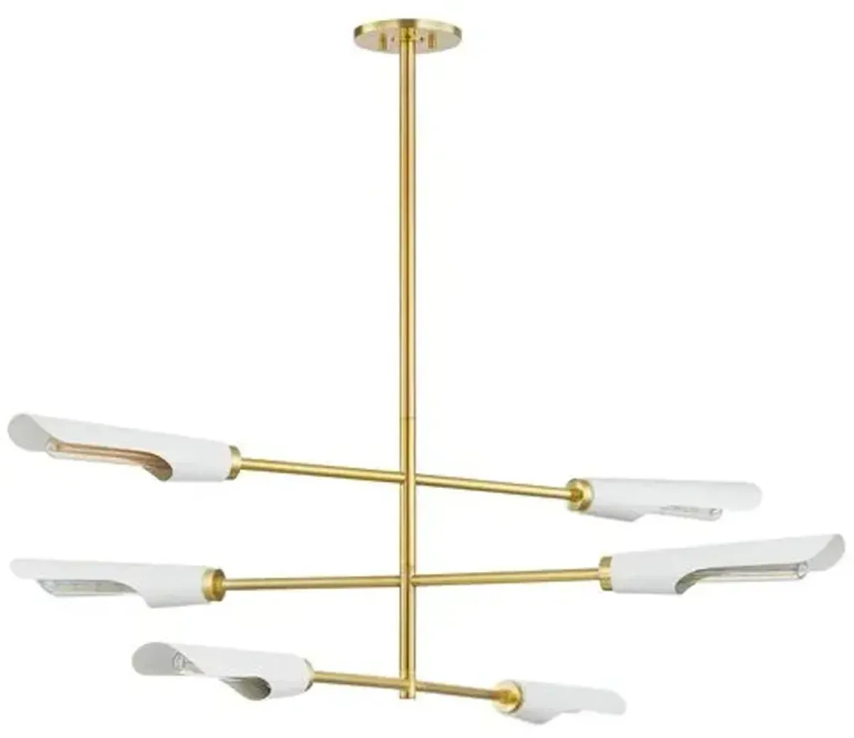 Harperrose 15.5" Chandelier - Aged Brass/Soft White