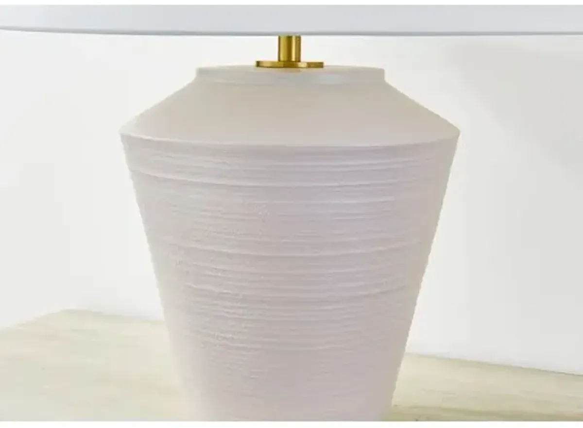 Rachie Ceramic Table Lamp - Whitewash Terracotta