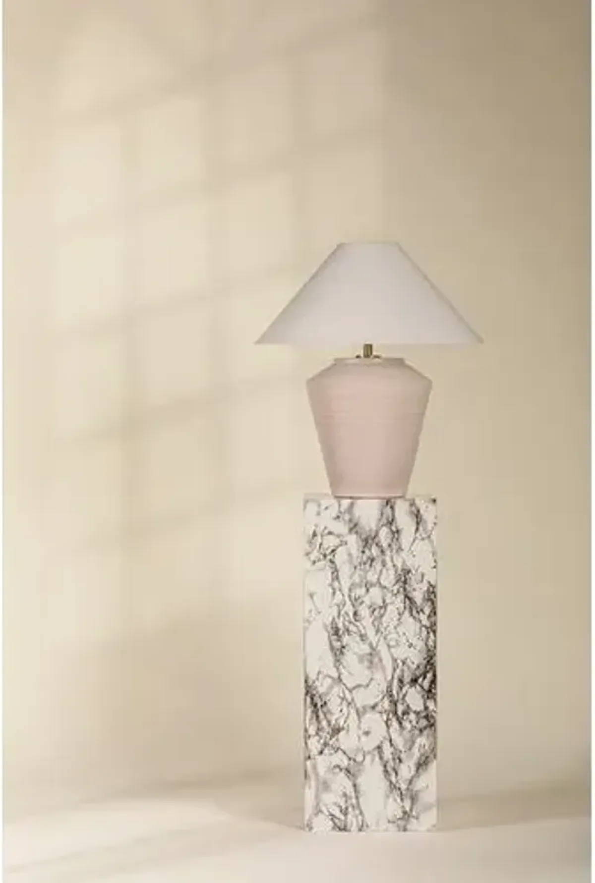 Rachie Ceramic Table Lamp - Whitewash Terracotta