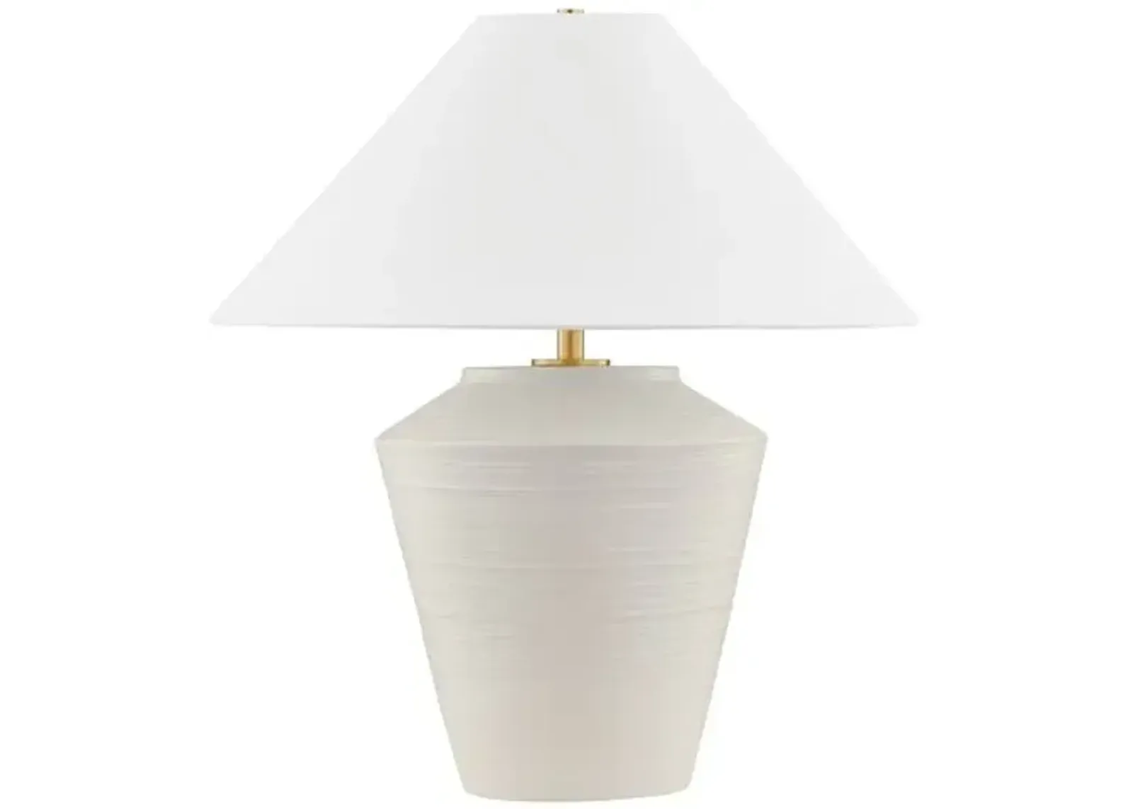 Rachie Ceramic Table Lamp - Whitewash Terracotta