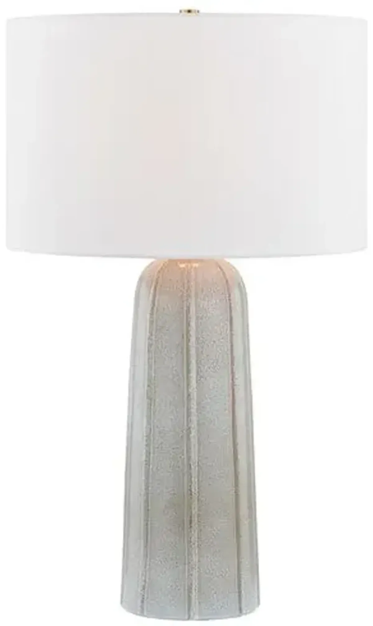 Kel 26" Table Lamp - Aged Brass/ Ceramic Reactive Ash - Gray