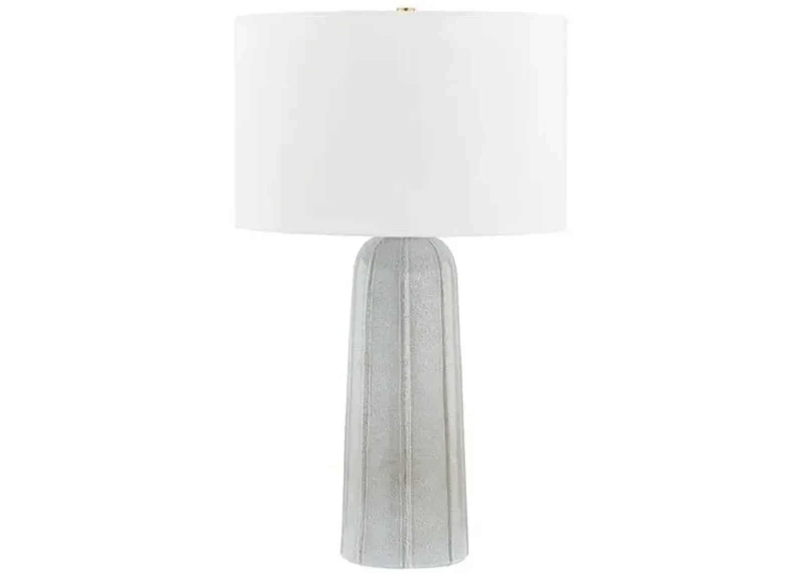 Kel 26" Table Lamp - Aged Brass/ Ceramic Reactive Ash - Gray