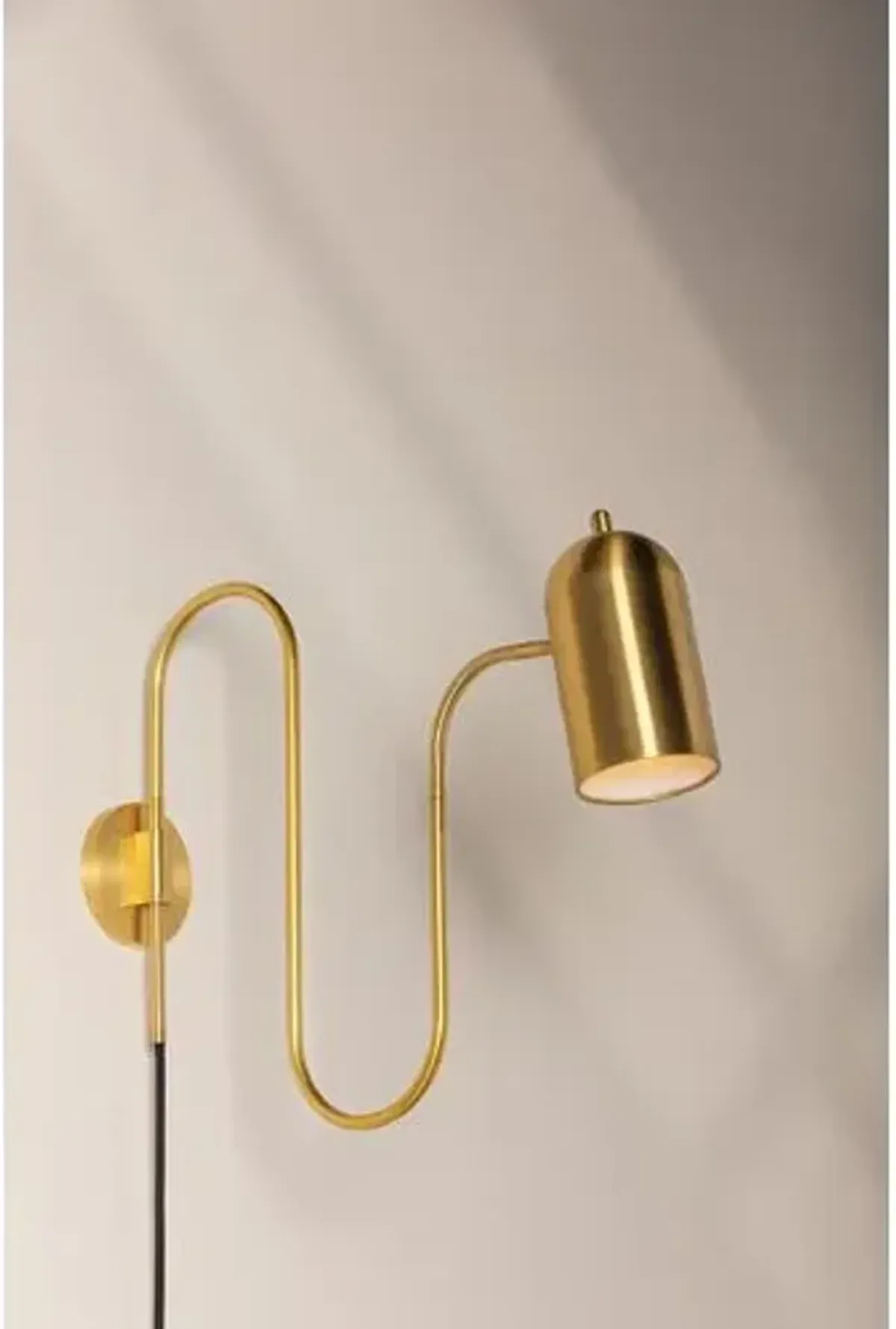 Romee 18" Plug-in Wall Sconce - Aged Brass - Gold