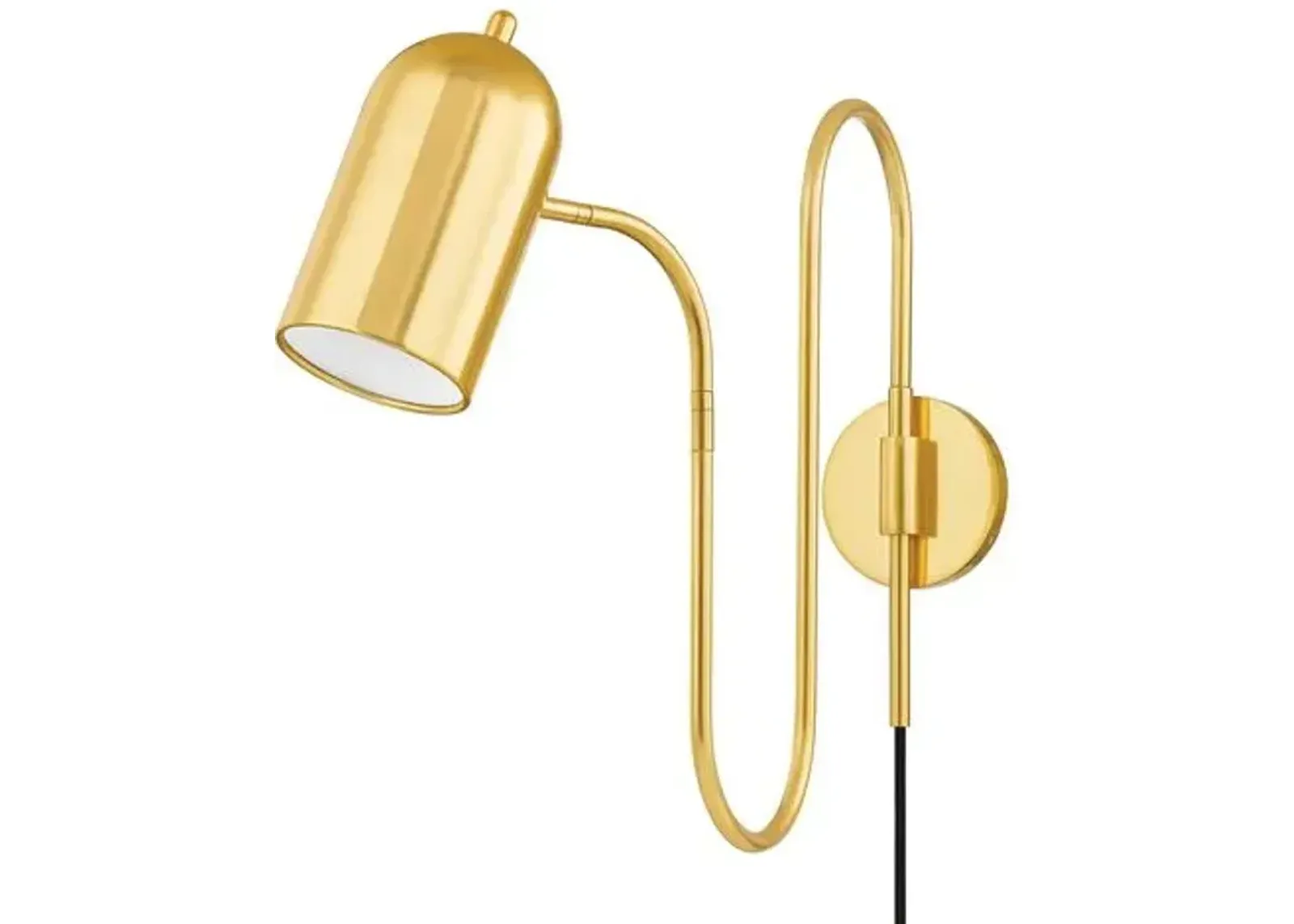 Romee 18" Plug-in Sconce - Aged Brass - Gold