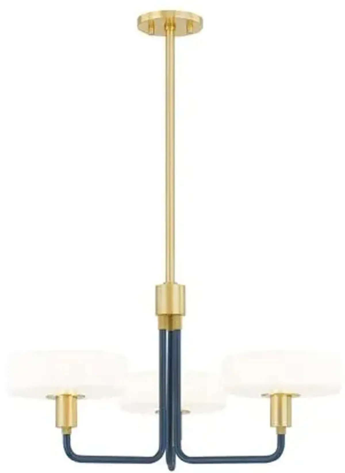 Aston Chandelier - Aged Brass/Slate Blue - Zoe Feldman for Mitzi