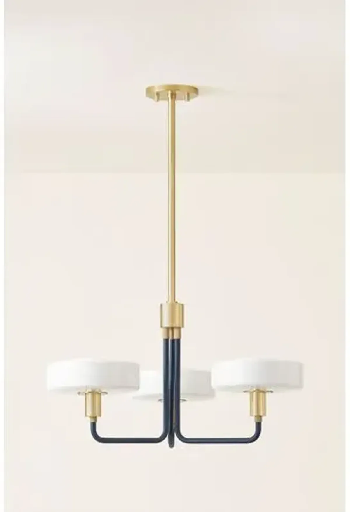 Aston Chandelier - Aged Brass/Slate Blue - Zoe Feldman for Mitzi