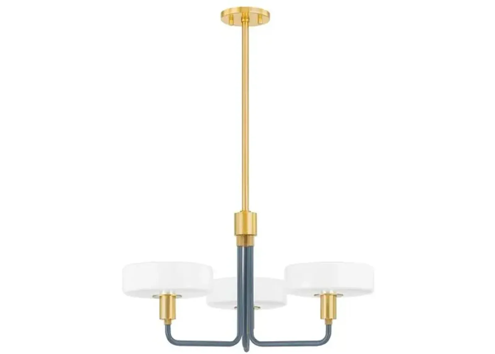 Aston Chandelier - Aged Brass/Slate Blue - Zoe Feldman for Mitzi