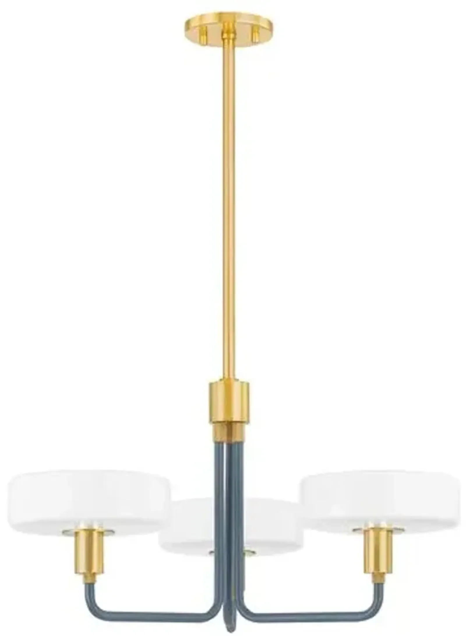 Aston Chandelier - Aged Brass/Slate Blue - Zoe Feldman for Mitzi