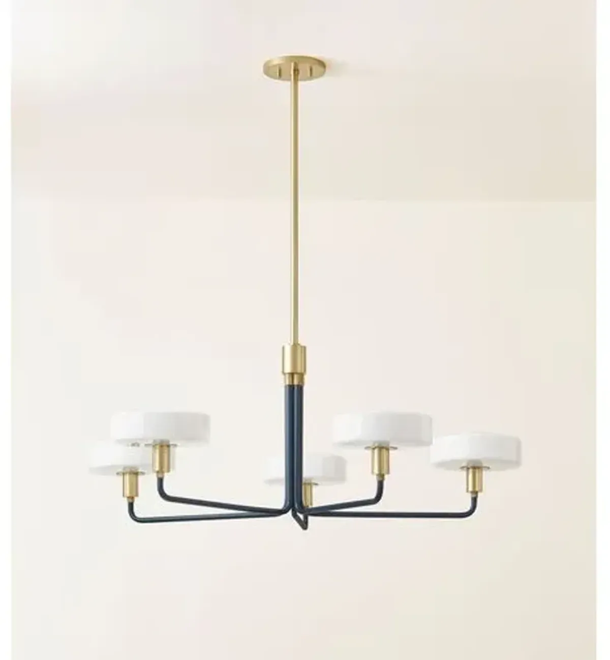 Aston Chandelier - Aged Brass/Slate Blue - Zoe Feldman for Mitzi