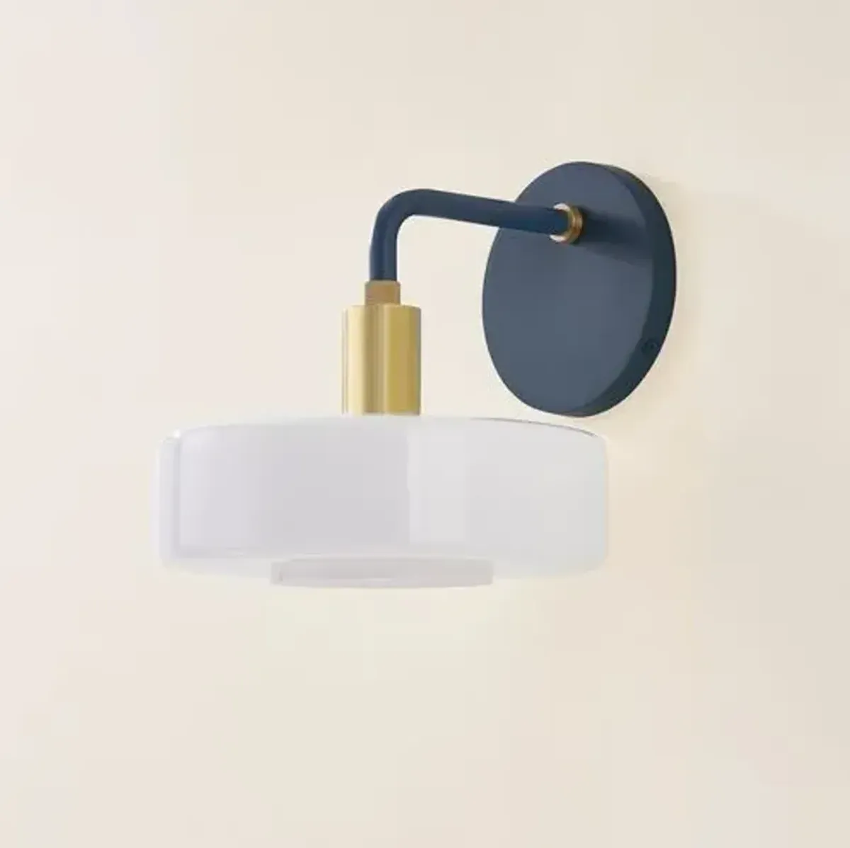 Aston 7.75" Wall Sconce - Aged Brass/Slate Blue - Zoe Feldman for Mitzi