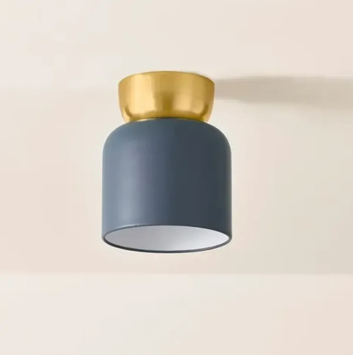 Batya Flush Mount - Aged Brass/Slate Blue - Zoe Feldman for Mitzi