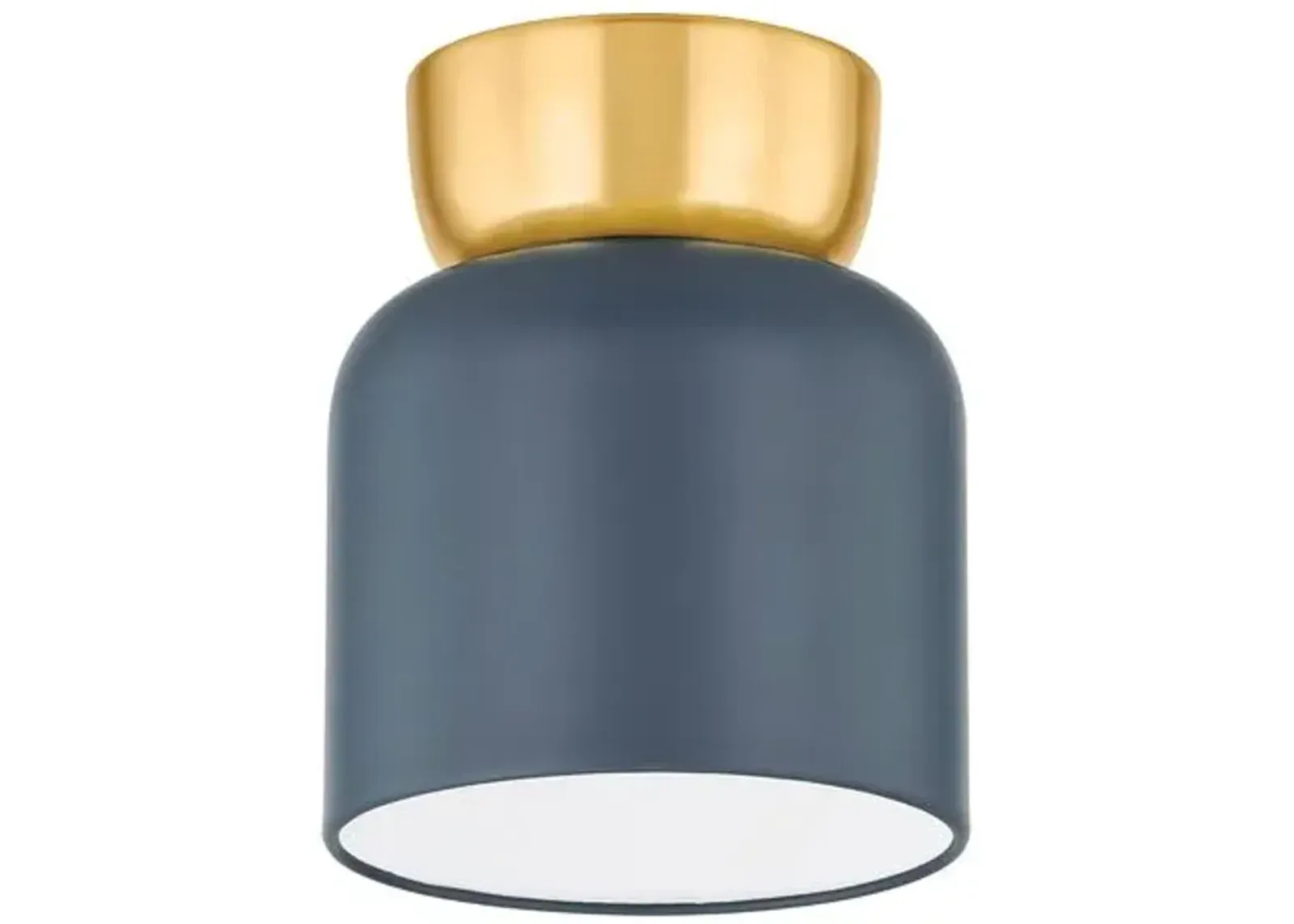 Batya Flush Mount - Aged Brass/Slate Blue - Zoe Feldman for Mitzi