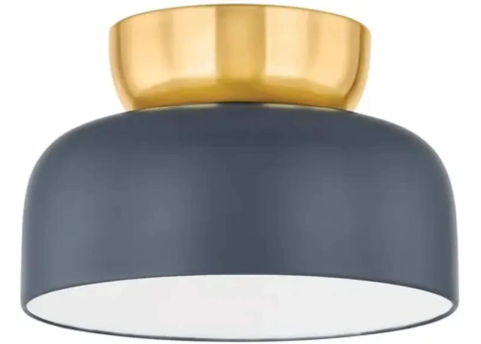 Batya Flush Mount - Aged Brass/Slate Blue - Zoe Feldman for Mitzi