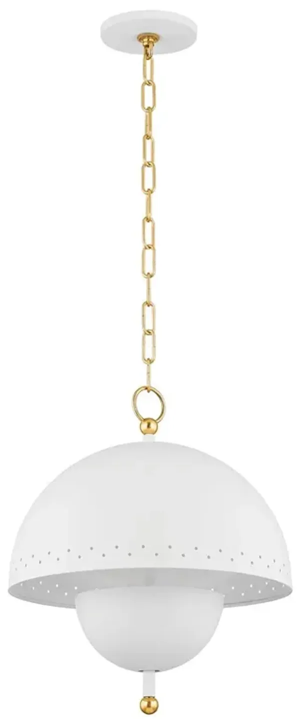 Jojo 17.75" Pendant - Aged Brass/Soft White - Zoe Feldman for Mitzi