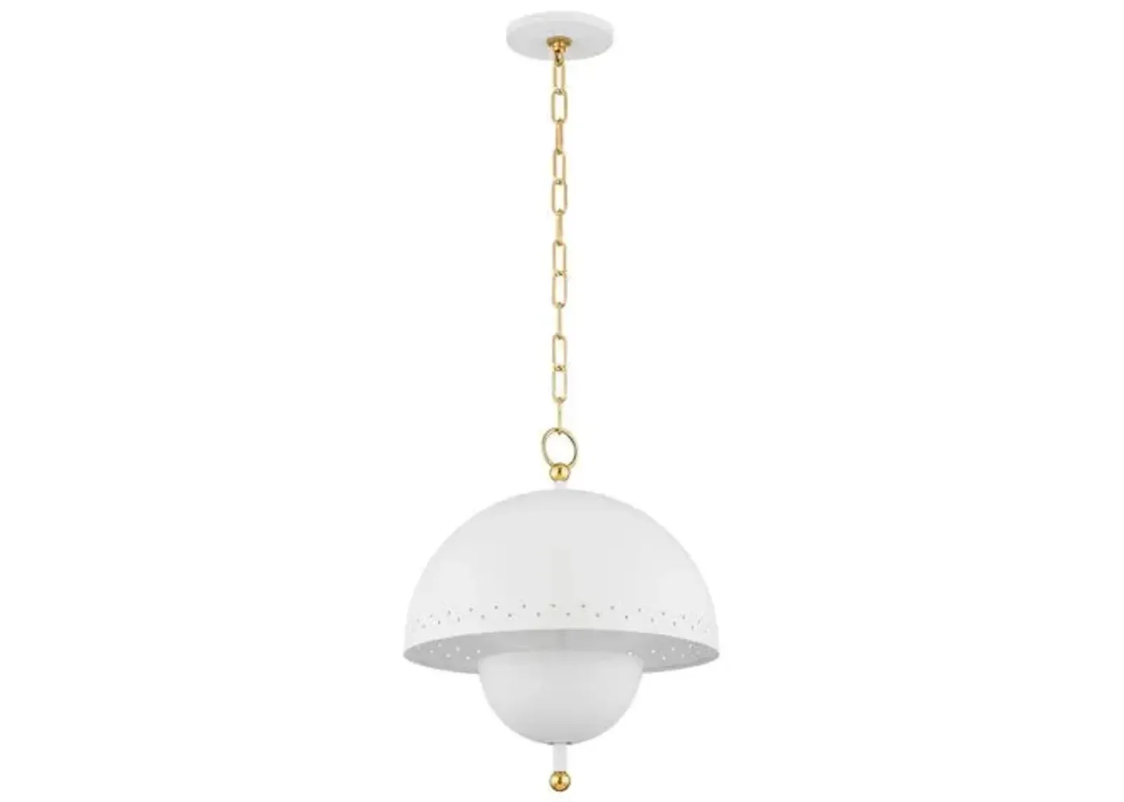 Jojo 17.75" Pendant - Aged Brass/Soft White - Zoe Feldman for Mitzi