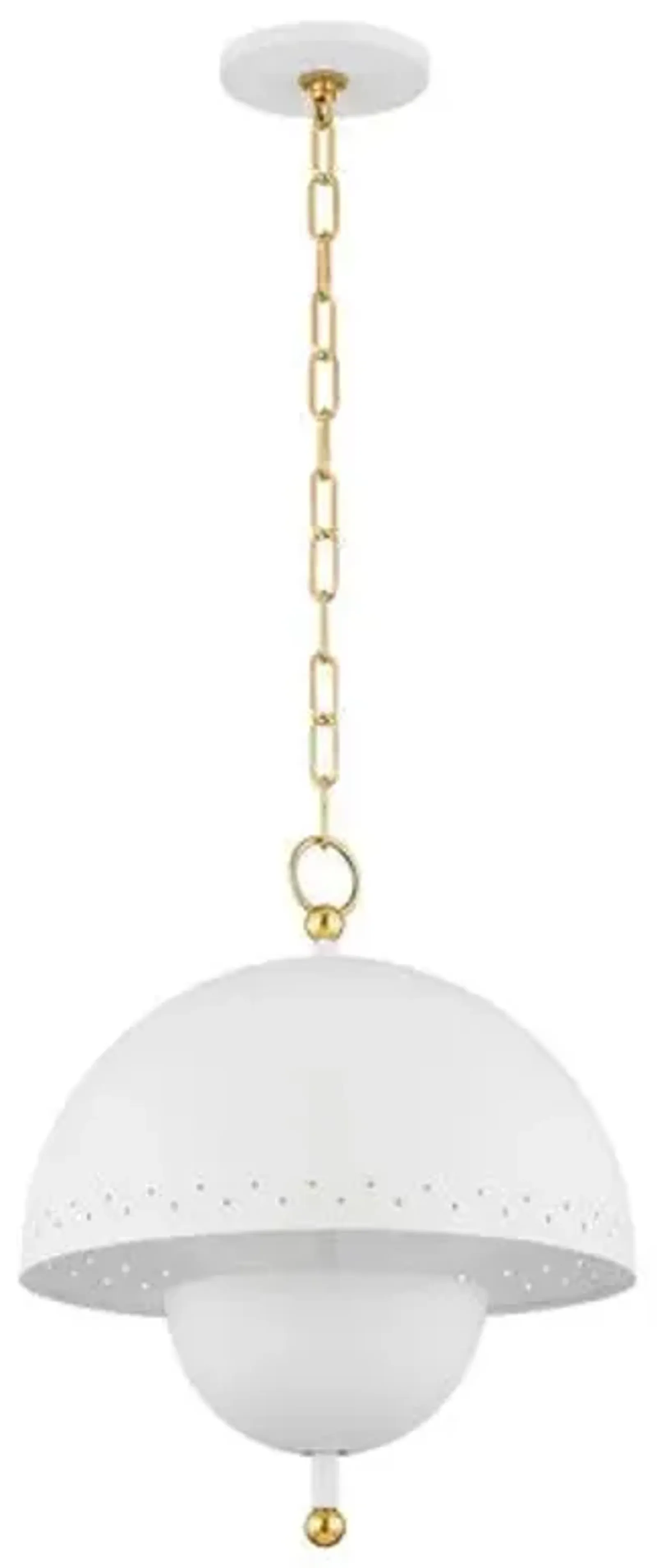 Jojo 17.75" Pendant - Aged Brass/Soft White - Zoe Feldman for Mitzi