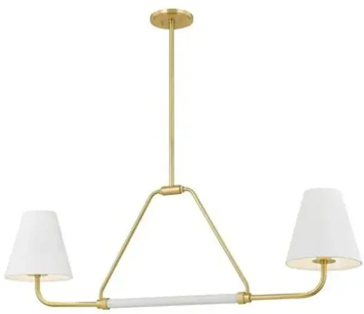 Georgann 16" Linear Pendant - Aged Brass/Soft White - Zoe Feldman for Mitzi